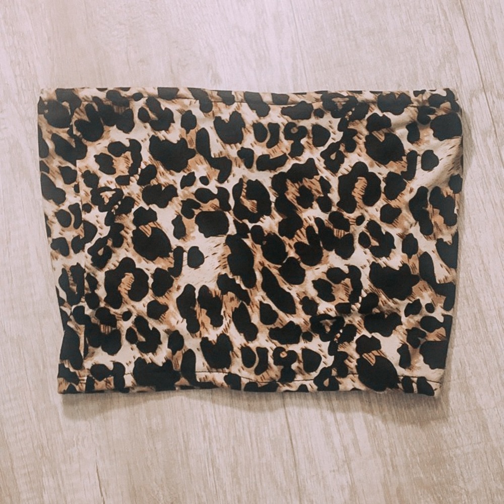 Cheetah print tube top 🤩